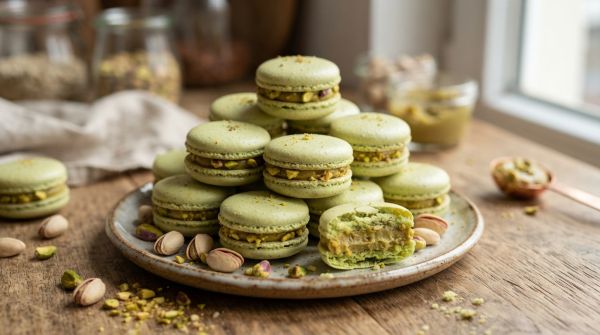 Explorez les astuces infaillibles pour réaliser des macarons à la pistache avec une ganache délicieuse et irrésistible !